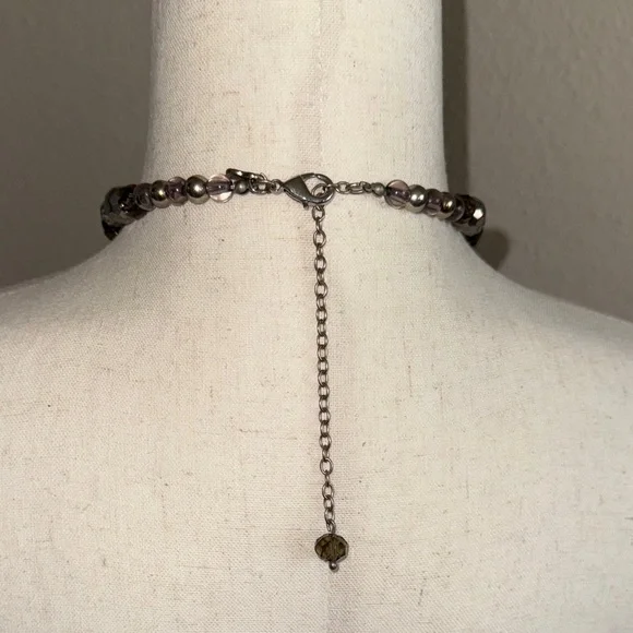 Elegant Silver and Gold Statement Necklace Chicos - Picture 4 of 9